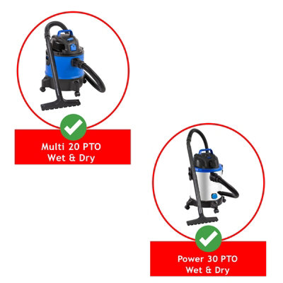 SPARES2GO Onderdelen & Slijtagedelen Slang Tool Kit voor Vacmaster Multi 20 20L Power 30 30L Aftakas Nat & Droog Stofzuiger (2m