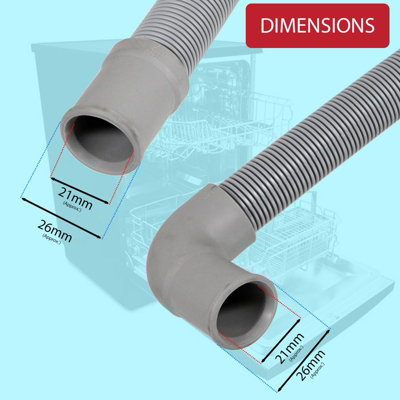 SPARES2GO Internal Hose Inner Drain Pipe for White Knight DW1460WA