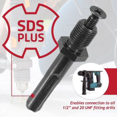 SPARES2GO Keyed Chuck SDS Plus Adaptor Kit 1.5mm - 13mm Drill Bit 1/2 ...