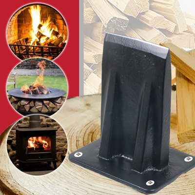 SPARES2GO Kindling Splitter Log Wedge Heavy Duty Wood Splitting ...