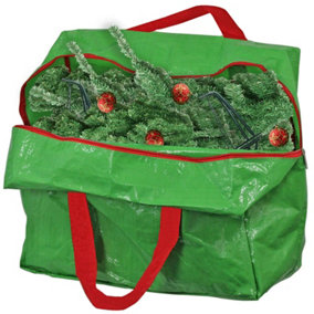 SPARES2GO Large Christmas Decorations Bag Xmas Tree Storage Bag (Green, 50L)