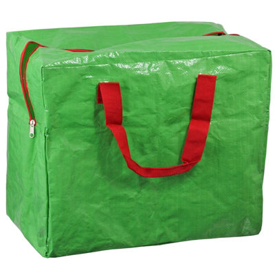 SPARES2GO Large Christmas Decorations Bag Xmas Tree Storage Bag (Green, 50L)