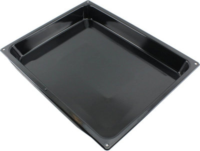 SPARES2GO Large Vitreous Enamel Roasting Tin Oven Baking Tray Roaster Deep Non Stick Pan