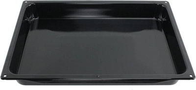 SPARES2GO Large Vitreous Enamel Roasting Tin Oven Baking Tray Roaster Deep Non Stick Pan