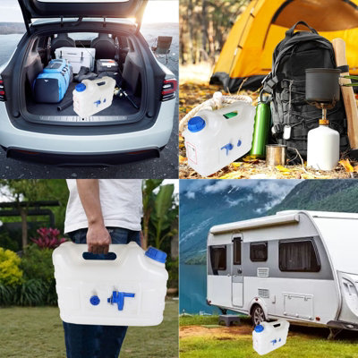 SPARES2GO Large Water Container Can Portable Storage Tank with Tap for ...
