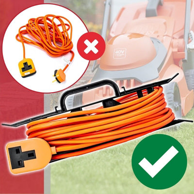 SPARES2GO Lawnmower Cable Tidy Frame H Bracket Extension Power Lead Wire Storage Winder 360mm x 125mm