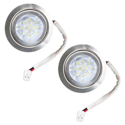 SPARES2GO LED Light for Baumatic 70mm Cooker Hood Extractor Vent Lamp Bulb Units (Pack of 2, 1.5W, 12V DC)
