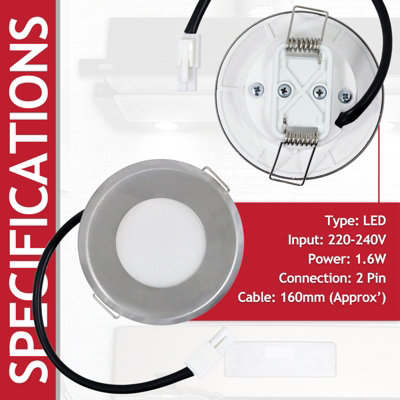 SPARES2GO LED Light for Electrolux 73.5mm Cooker Hood Extractor Vent ...