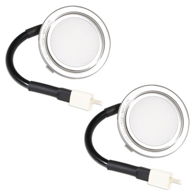 SPARES2GO LED Light for Hoover HCV61 HCV91 Cooker Hood Extractor Vent Lamp Bulb Units (Pack of 2, 68mm, G4)