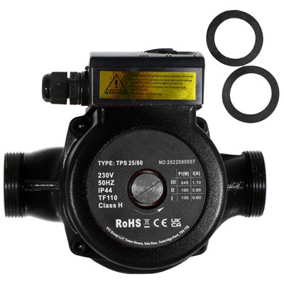 SPARES2GO Light Commercial Circulation Pump compatible with Grundfos UPS2 25-80 180 Heating