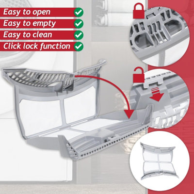SPARES2GO Lint Fluff Filter Mesh Screen Cage for Beko Tumble Dryer ...