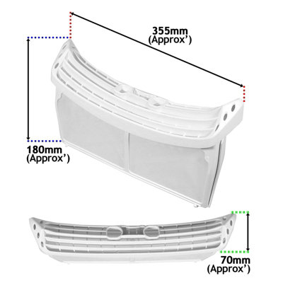 SPARES2GO Lint Fluff Mesh Screen Cage Filter compatible with Beko ...
