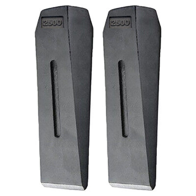 SPARES2GO Log Splitting Wedge Chisel Wood Fire Timber Splitter Maul Spikes (2.5KG / 6lb, 10", Pack of 2)