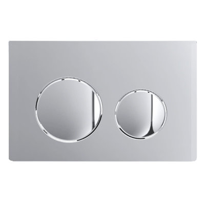 SPARES2GO Luxury Flush Plate Kit for Concealed Toilet Cistern Wall Hung Frame (Chrome Silver, 245mm x 165mm)