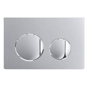 SPARES2GO Luxury Flush Plate Kit for Concealed Toilet Cistern Wall Hung Frame (Chrome Silver, 245mm x 165mm)