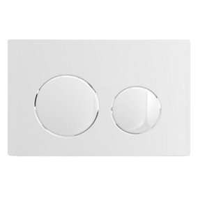 SPARES2GO Luxury Flush Plate Kit for Concealed Toilet Cistern Wall Hung Frame (Gloss White, 245mm x 165mm)