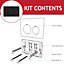 SPARES2GO Luxury Flush Plate Kit for Concealed Toilet Cistern Wall Hung Frame (Matt Black, 245mm x 165mm)