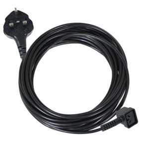 SPARES2GO Mains Cable Power Lead & UK Plug compatible with Numatic Vacuum Cleaner (10 Metres, 2 pin)