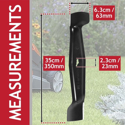 50cm Lawn Mower Blade For Berlan BBRM510-5.5(S) – With Grass Catcher Bag, Made In Germany
