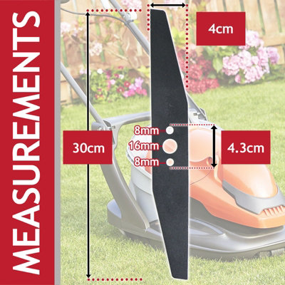 SPARES2GO Metal Blade compatible with Flymo Easi Glide 300