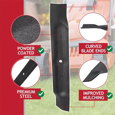 SPARES2GO Metal Blade compatible with Flymo Speedimo 9666083 01 Lawnmower 32cm Type FLY046 DIY at B Q