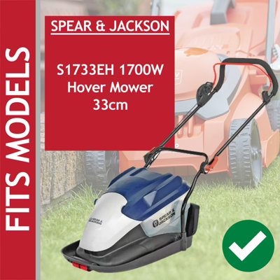 SPARES2GO Metal Blade compatible with Spear & Jackson S1733EH Hover Collect Lawnmower (33cm)