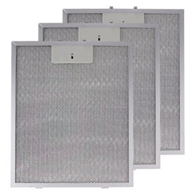 SPARES2GO Metal Grease Filter compatible with AEG Baumatic Cata Cooker Hood Extractor Vent Fan 320 x 260mm 3 x Filters