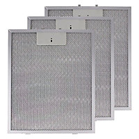 SPARES2GO Metal Grease Filter compatible with Cooke & Lewis Cata Cooker Hood Extractor Vent Fan 320 x 260mm 3 x Filters