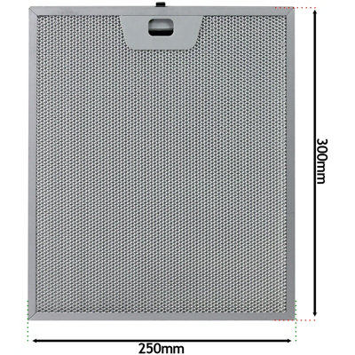 SPARES2GO Metal Mesh Grease Filter compatible with AEG Electrolux Zanussi Cooker Hood Extractor Vent Fan (250mm x 300mm)