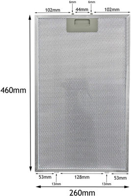 Metal Grease Mesh Filter For CDA Cooker Hood Extractor Fan Vent Pack O - SPARES2GO