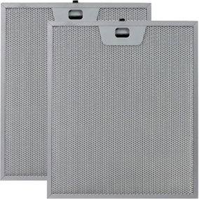 SPARES2GO Metal Mesh Grease Filters compatible with AEG Electrolux Zanussi Cooker Hood Extractor Vent (Pack of 2, 250mm x 300mm)
