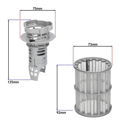 SPARES2GO Micro Drain Mesh Screen Cage Filter compatible with Siemens
