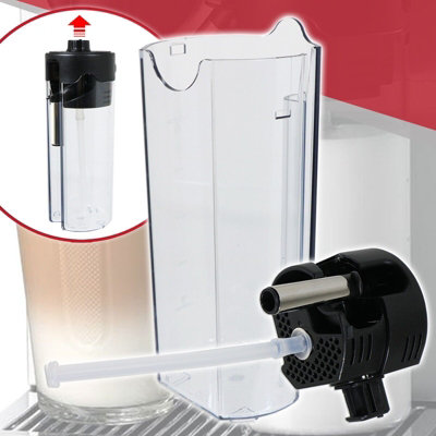 SPARES2GO Milk Container compatible with DeLonghi, fits Nespresso ECAM610.55.SB EN750.MB Coffee Machine (0.5L)