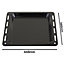 SPARES2GO Oven Baking Tray Large Enamelled Pan Cooker Stove 455mm x 360mm x 25mm