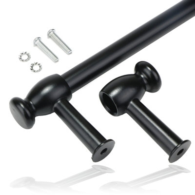 Spares2go Ofengriffe Für Belling | Maßgeschneidert | 2 Stück In Schwarz | Türdrücker Aus Stahl