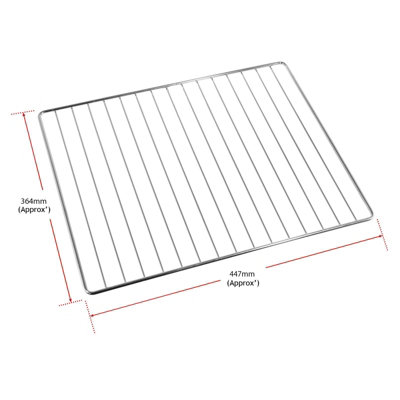 SPARES2GO Oven Shelf for Cooker Grill Wire Rack Chrome 447 x 364 mm ...
