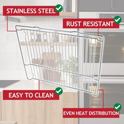 SPARES2GO Oven Shelf Wire Rack compatible with Bosch HBA HBG HEA HET ...