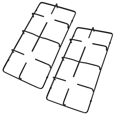 SPARES2GO Pan Support Burner Grate Stand for Lamona Gas Hob Cooker (Pack of 2, 475mm x 230mm)