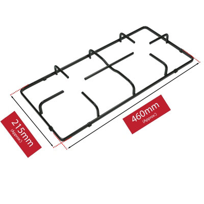 SPARES2GO Universal Pan Support Grid voor Oven Cooker Platte Gaskookplaat (450mm x 220mm, Klein