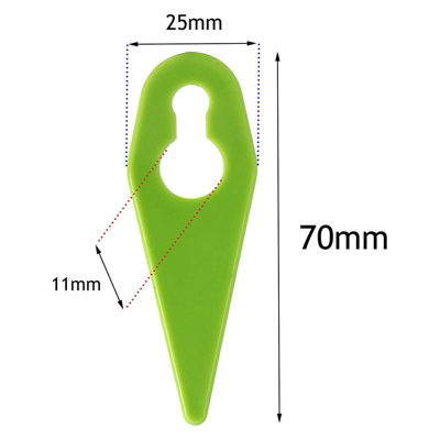 SPARES2GO Plastic Blades compatible with Gtech GT3.0 GT4.0 ST01 ST02 ST04 ST05 ST20 Grass Trimmer Strimmer (Pack of 20)