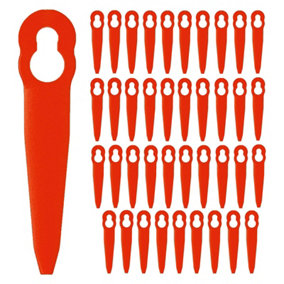 SPARES2GO Plastic Blades compatible with Stihl FSA 45 Cordless Grass Trimmer Strimmer (Pack of 40)