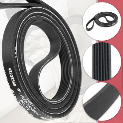 SPARES2GO Cinghia Di Trasmissione Poly-V Per Asciugatrice Electra (7PH2012) - Ricambio 42232588, 2 Metri - 3