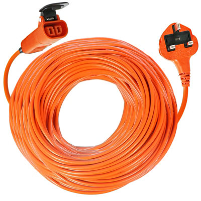 SPARES2GO Universal Cable Lead Plug for Strimmers Trimmers Hedge Cutters Lawnmowers 2 Core 12 Metre DIY at B Q