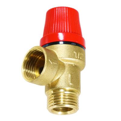 SPARES2GO Pressure Relief Safety Valve for Biasi Boiler 3 Bar 1/2" BSP Male x Female Brass PRV