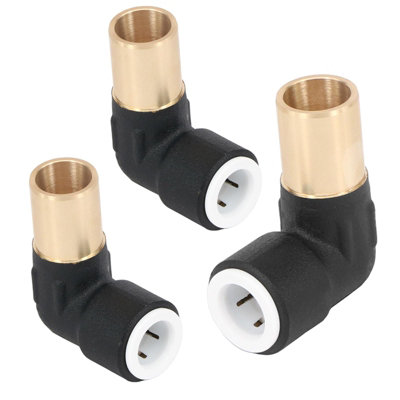 SPARES2GO Radiator Valve Reducing Elbow Stem Compression 15mm x 10mm ...