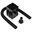 SPARES2GO Rainwater Diverter 65mm Square 68mm Round Downpipe Water Butt Kit (Black)