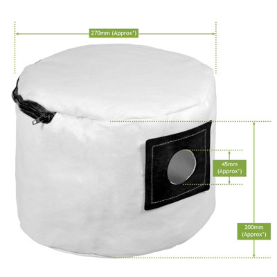 Spares2go, filtro principale da 30,5 cm + sacchetti in microfibra