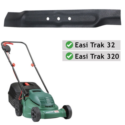 SPARES2GO Rotary Metal Blade compatible with Qualcast Easi Trak 32 320 Lawnmower 32cm