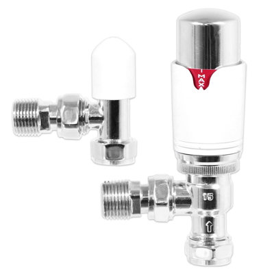 SPARES2GO Self Balancing TRV Kit 15mm Thermostatic Radiator Valve ...
