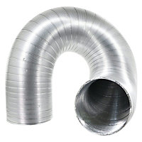 SPARES2GO Semi Rigid Aluminium Hose Duct Flexible Exhaust Pipe (4" / 102mm x 1.5m)